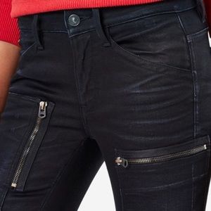 G-STAR Raw powel mid skinny moto jeans. 24x30